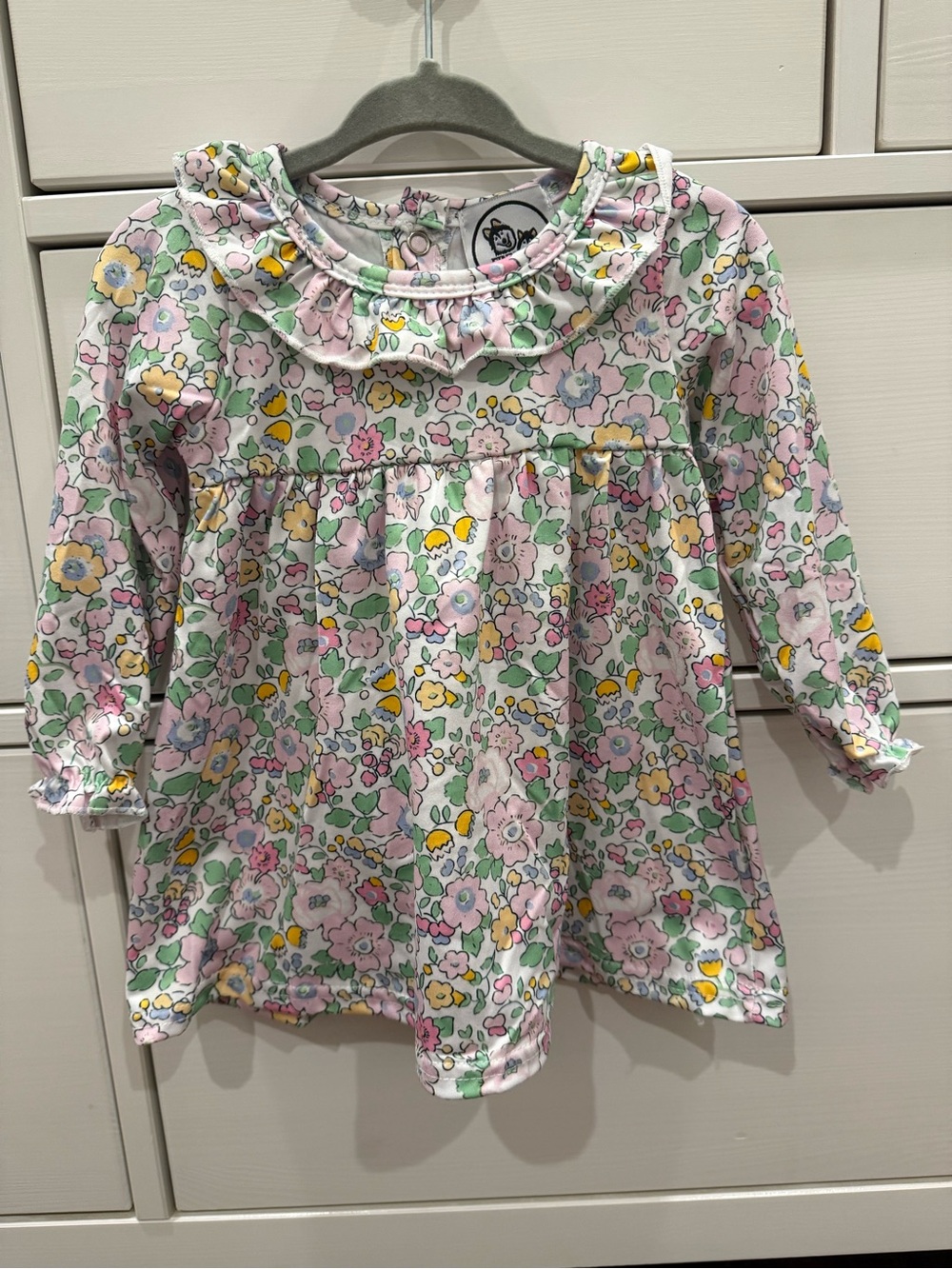 Girls' Pastel Floral Set- Pink & White